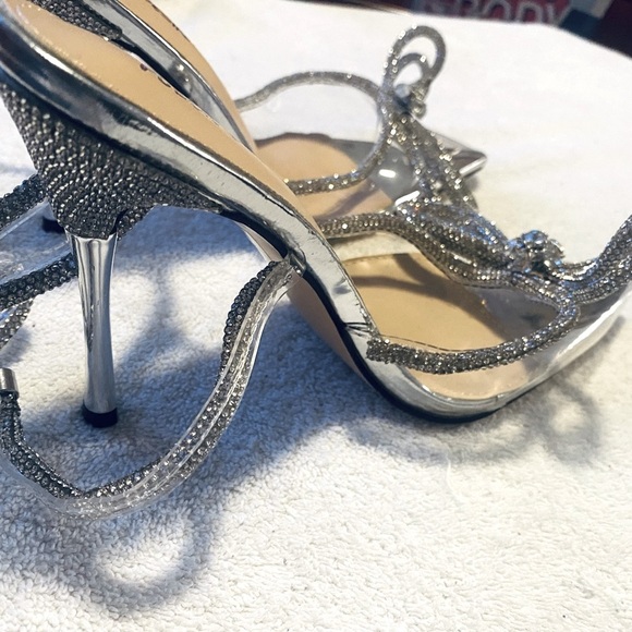 Brand New Sparkly Strappy Heels By PUBLIC DESIRE - Heel Height 4 Inches - Box 50 - Picture 7 of 7